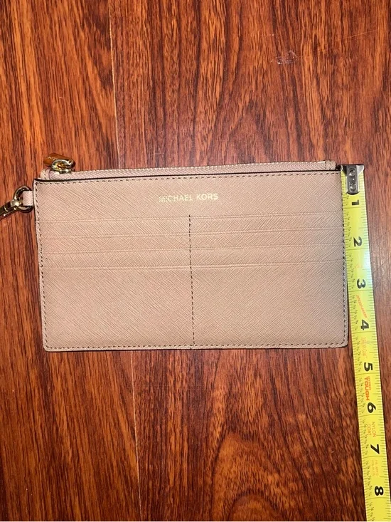 Michael Kors Taupe Saffiano Leather Wristlet Card Case - Picture 5 of 5